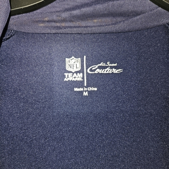 NFL Team Apparel Sz M All Sport Couture NEW ENGLAND PATRIOTS Long Sleeve Top - Picture 3 of 3